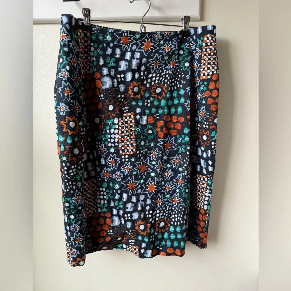 GORMAN + MONIKA FORSBERG Pencil‎ Skirt Floral Abstract Art to Wear Artsy 14 L 10